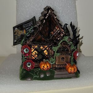 BBW Halloween Witches Cottage Haunted House Projector WallFlower Plug +Free Bulb